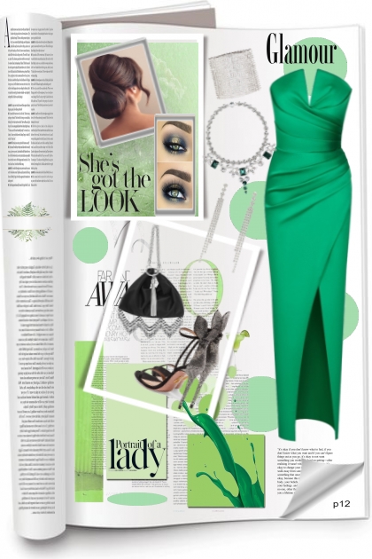Glamour/Green- Combinazione di moda