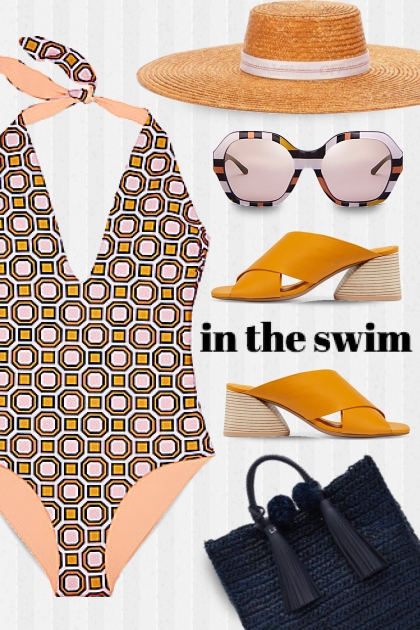in the swim- combinação de moda