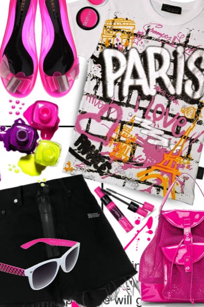 Paris love- combinação de moda