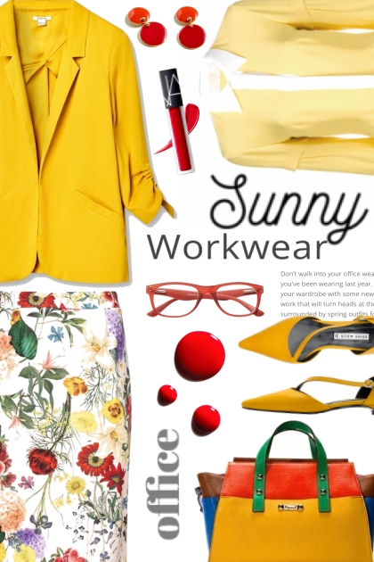 brighten the work day- Модное сочетание