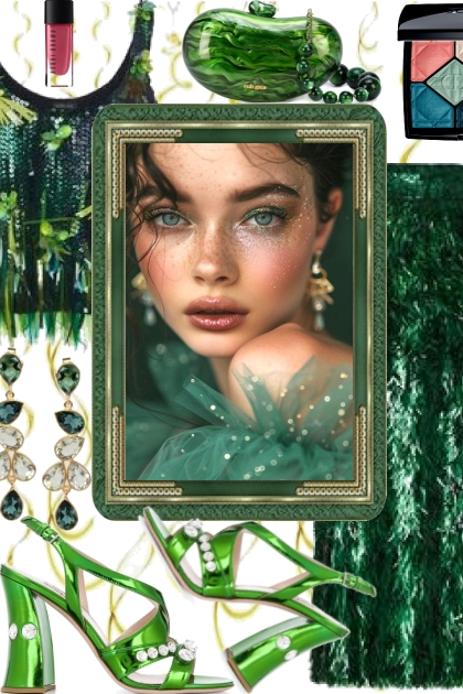 New Year glam in emerald