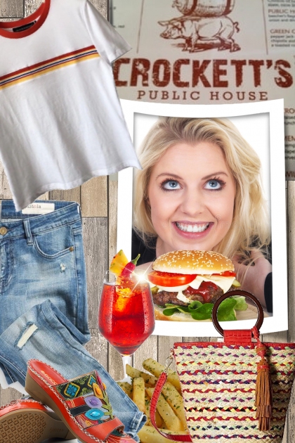 Happiness is a big juicy burger- Модное сочетание