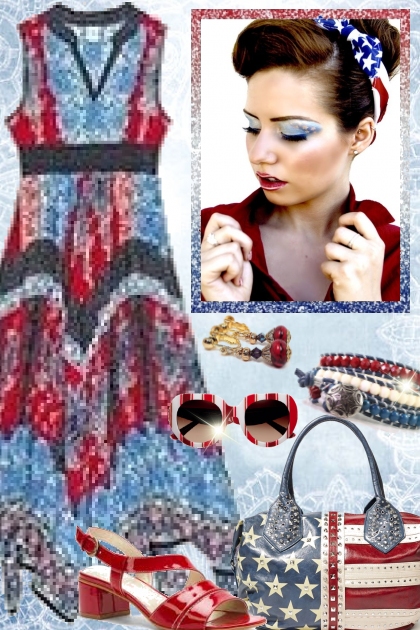 Red, white & blue- Fashion set