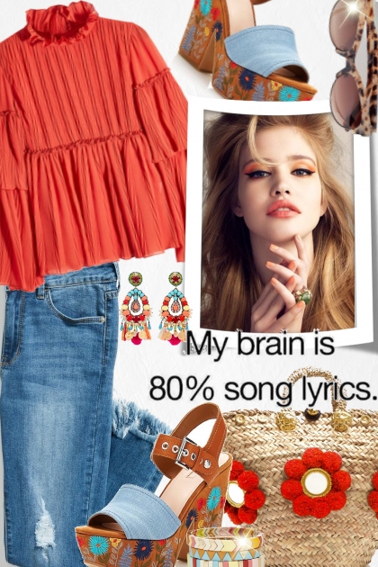 My brain is 80% song lyrics- Модное сочетание