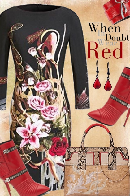 Red Boots- Combinazione di moda