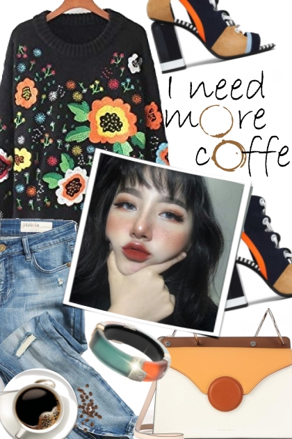 Casual Autumn - More Coffee- Fashion set