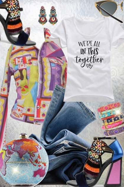 We're all in this together- combinação de moda