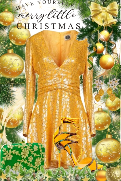 Merry Yellow Christmas- Fashion set