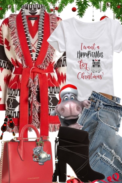 I want a Hippopotamus for Christmas- Combinazione di moda