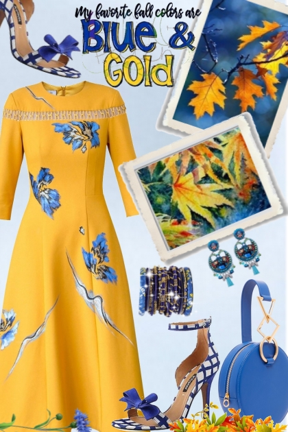 Blue & Gold- combinação de moda