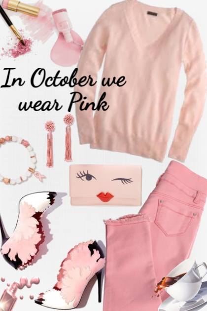 In October we wear Pink- Combinaciónde moda