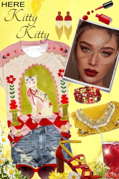 Here Kitty Kitty- combinação de moda