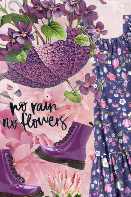 No Rain No Flowers- combinação de moda