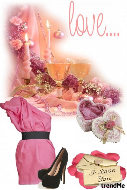  pink romance... - combinação de moda