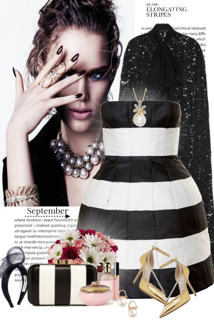  Elegant Striped Outfit - combinação de moda
