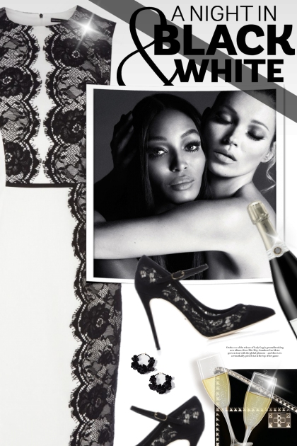 A NIGHT IN BLACK & WHITE- combinação de moda