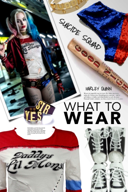 Harley Quinn- combinação de moda