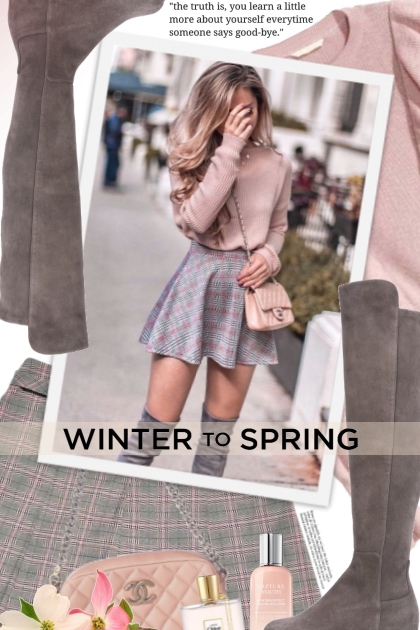 Winter to Spring- combinação de moda