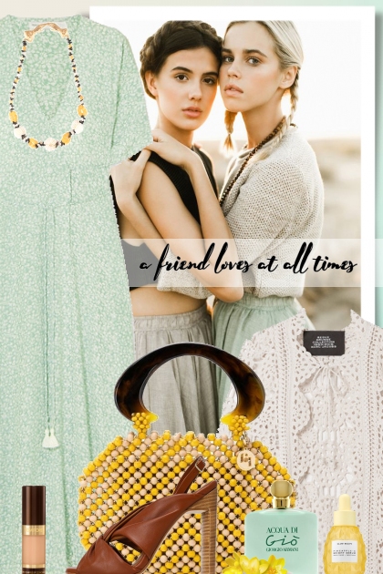 a friend loves at all times- combinação de moda