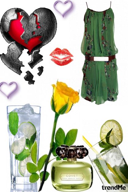 Green heart- Combinaciónde moda