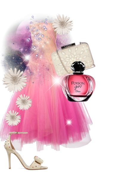 pink dress- Modna kombinacija