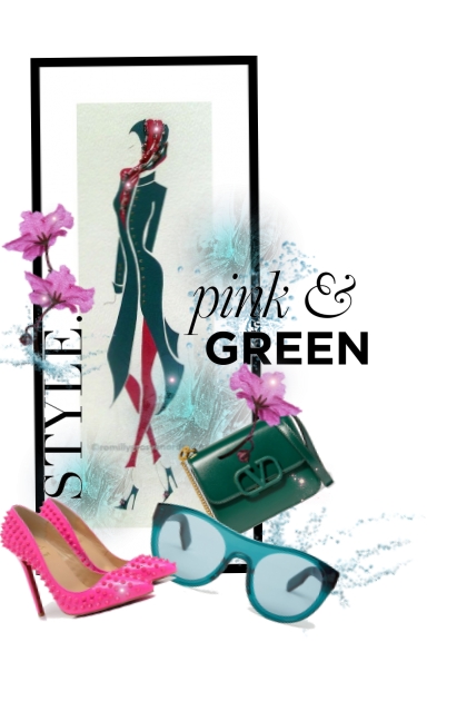Pink and Green- combinação de moda