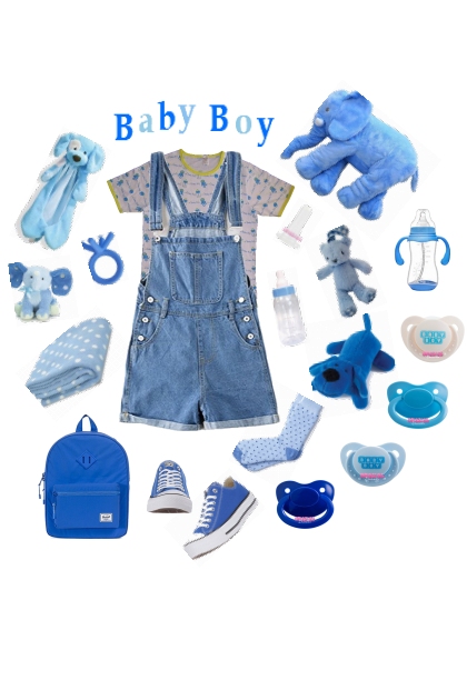 Little Blue Baby Boy Outfit- コーディネート