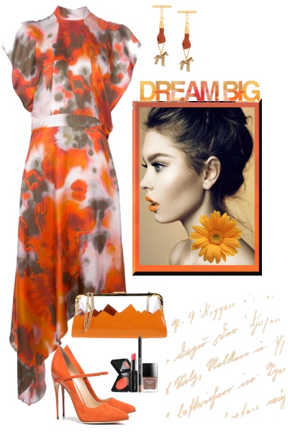 Orange dream- combinação de moda