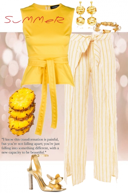 Summer yellow- combinação de moda