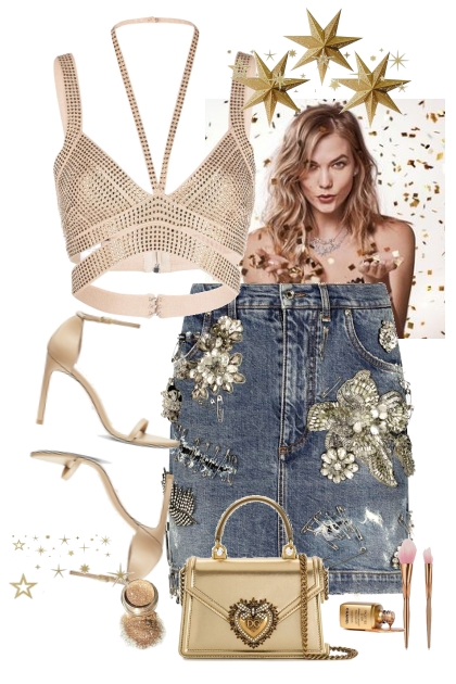 Jeans and gold - Fashion set