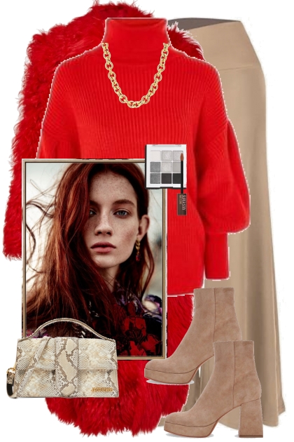 Red and winter - Fashion set