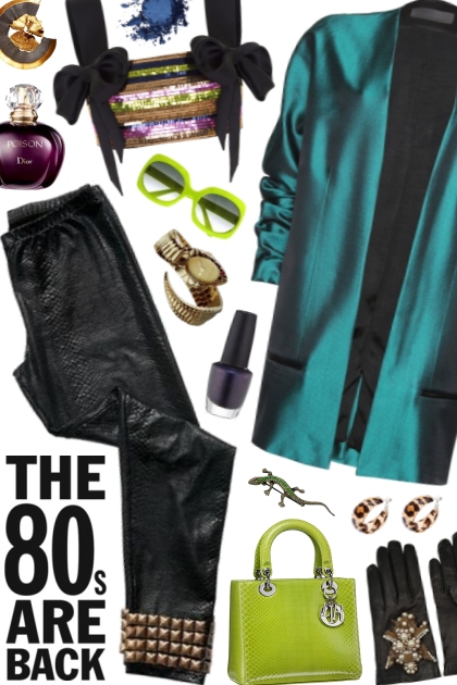 80s Glam- Modekombination