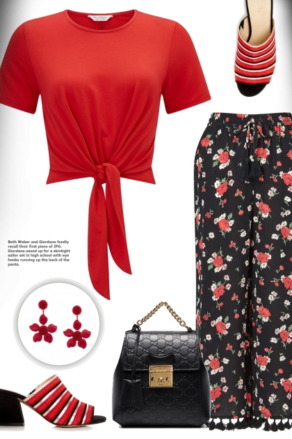 Red flowers- Combinazione di moda