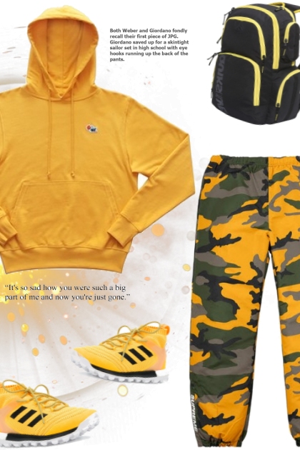 Winter exercise in yellow