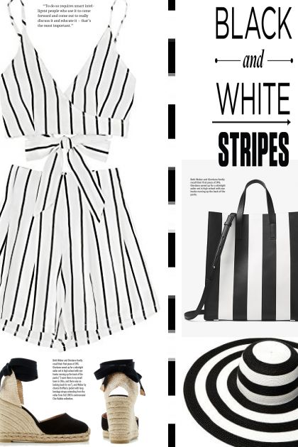 B & W Stripes- Modna kombinacija