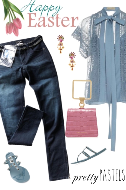 Sweet in Blue & Pink- combinação de moda