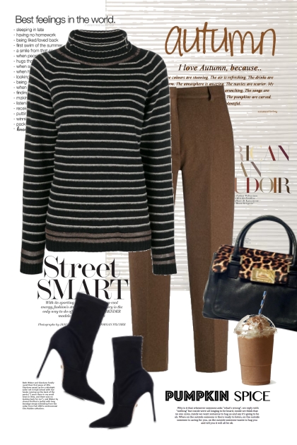 Brown and Black- combinação de moda