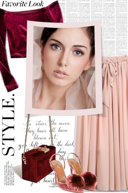 Pink and Burgundy- combinação de moda