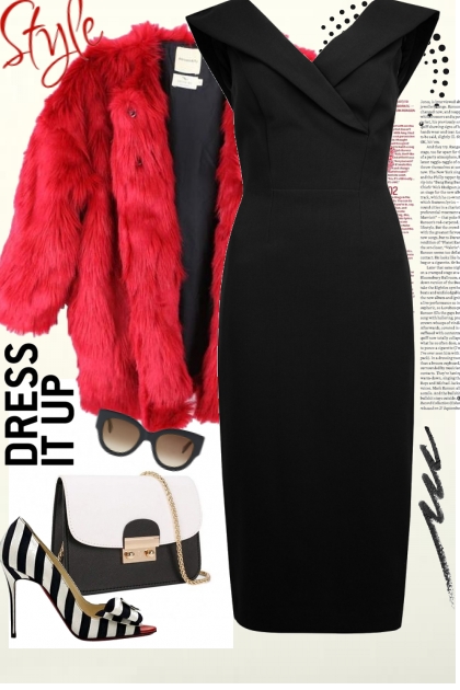 Red Faux Fur- Fashion set