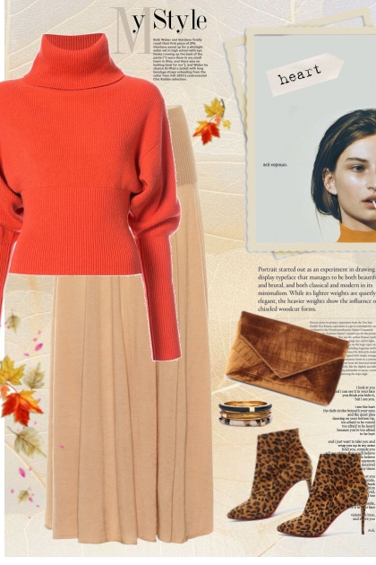 Orange Sweater- combinação de moda