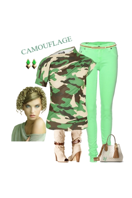 Camouflage - combinação de moda