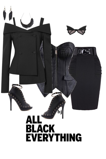 All Black Everything- Combinaciónde moda