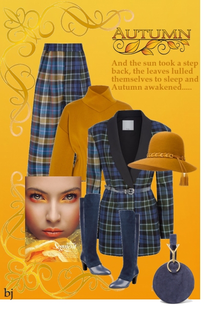 Autumn Blue and Gold- Combinazione di moda