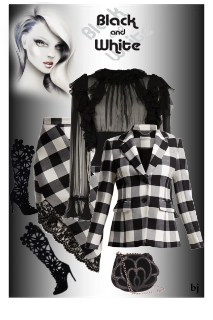 Black and White Suit- Combinaciónde moda