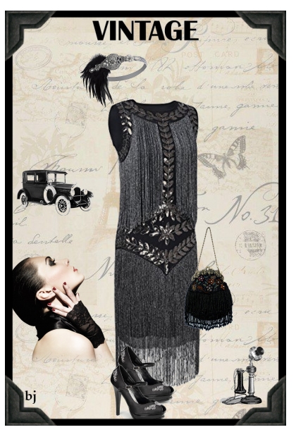 Vintage Inspired--Flapper Dress- コーディネート