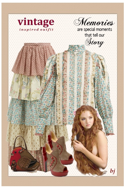 Memories--Vintage Inspired Outfit- Fashion set