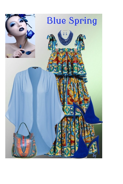 Blue Spring- combinação de moda