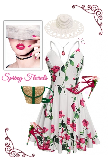 Spring Floral--Dress- Modna kombinacija