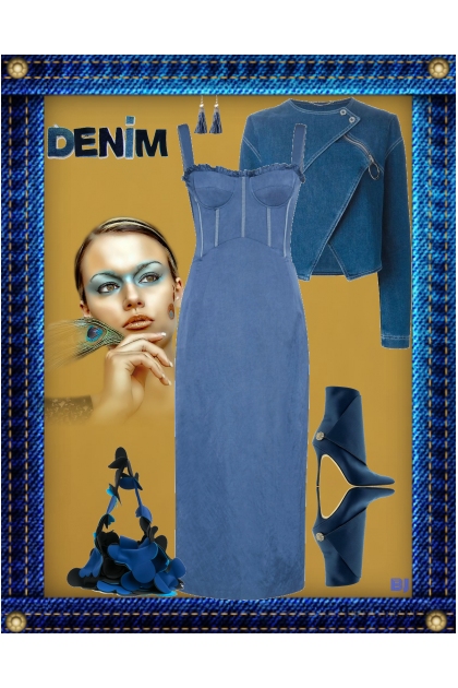 Denim Dress- Combinazione di moda