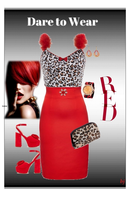 Red--Dare to Wear- Combinazione di moda